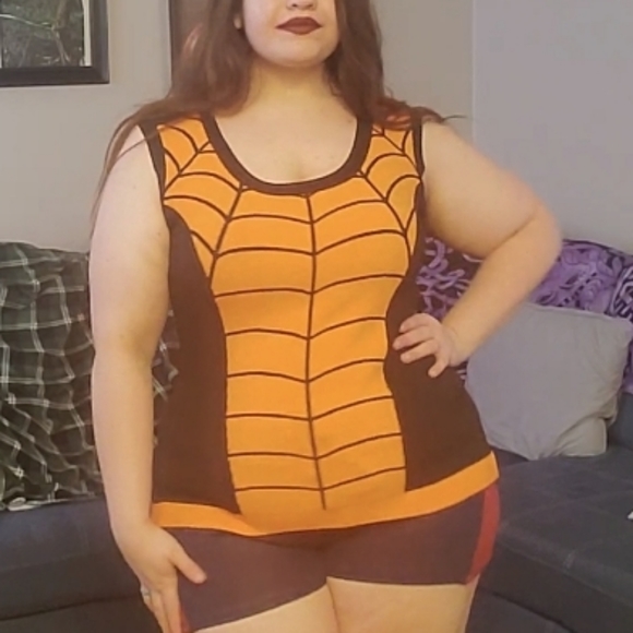 Spooky Spiderweb Shell Genuine Rare Retired Elhoffer Design Knit Top - Picture 8 of 11